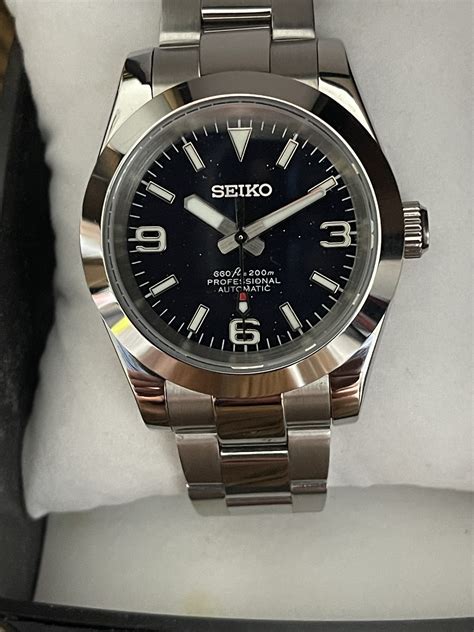 build a rolex explorer from seiko|seiko explorer watch mod.